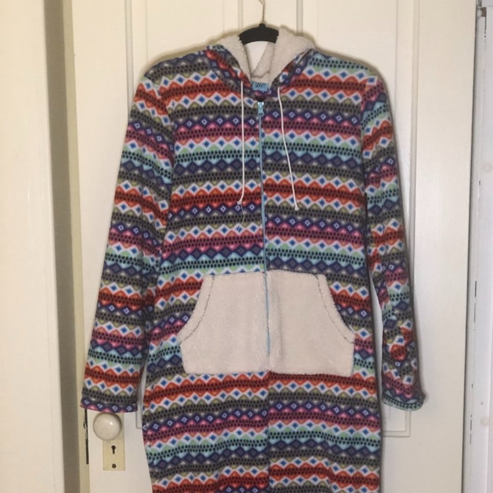 Multicolor Fleece Onesie